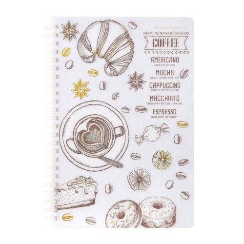 Тетрадь А5 пл/о 60л спираль силик Caffe Nero Time 7-60-1268/04 BV