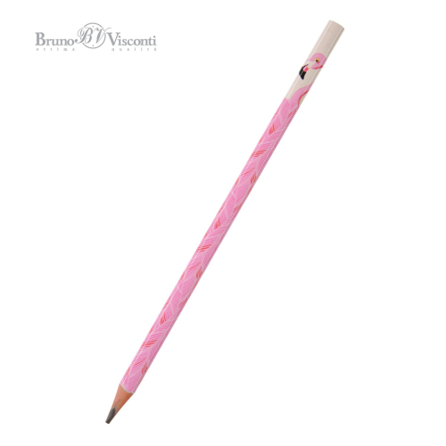 Карандаш ч/г пластик BV ArtGraphix 21-0050/03 Zefir Fun Фламинго трехгран