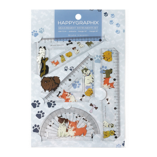 Набор геометрический 15см BV HappyGraphix Щеночки 45-0017/08 4пр