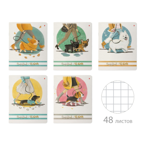 Тетрадь 48л рис Городская прогулка 7-48-1064 Альт софт тач