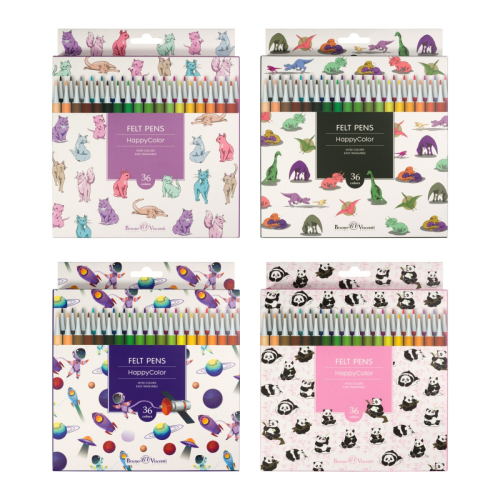 Фломастеры 36цв BV 32-0053 Happycolor