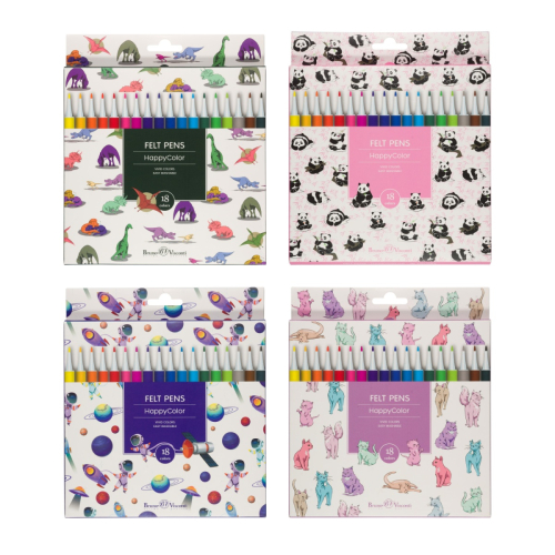 Фломастеры 18цв BV 32-0025 Happycolor
