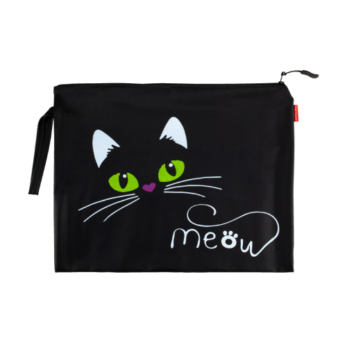 Папка-конверт на молнии А4 силикон Альт 14-007/05 Мяу