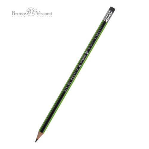 Карандаш офис ч/г с ласт BV Graphix 21-0007 HB трехгран /44шт/