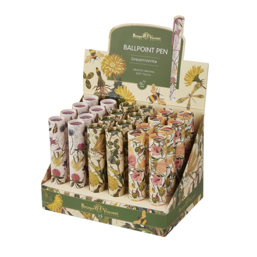 Ручка шар BV DreamWrite тубус Flora 20-0264/21 0,7мм син