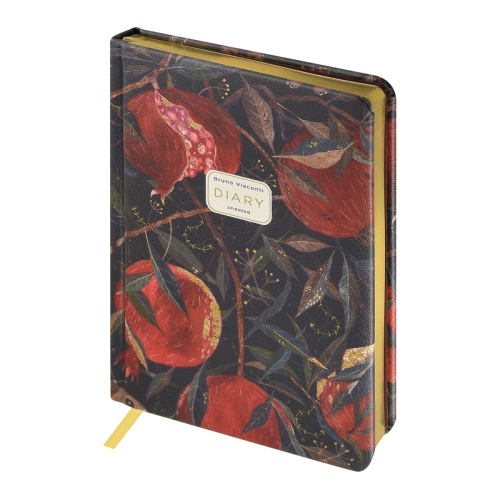 Ежедневник А5 к/з фотопеч 120л BV Гранат 3-744/02 тон бл зол срез