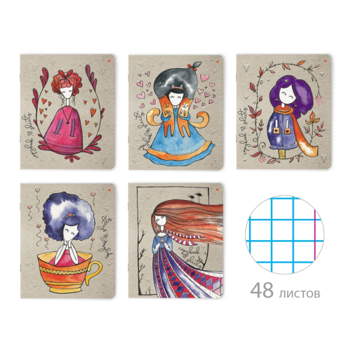 Тетрадь 48л рис Девушка мечты 7-48-831 Альт