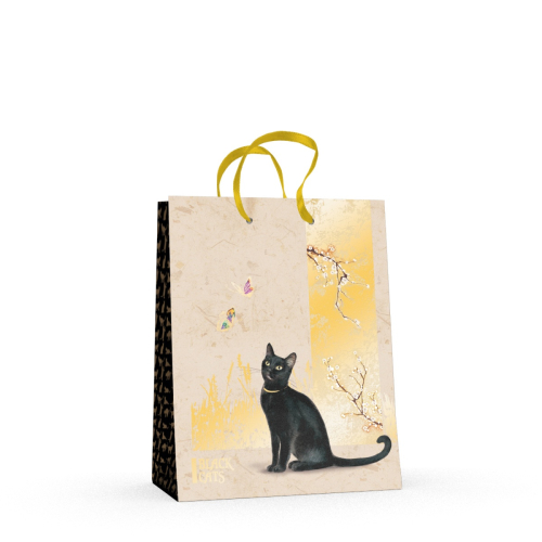 Пакет бумажный 17.8*22.5*10.2  2-135/2 Альт Черные кошки