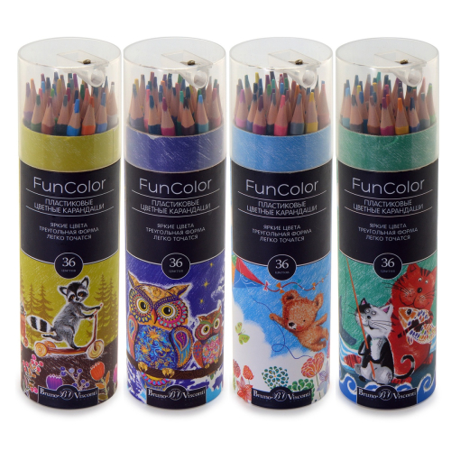 Набор карандашей 36цв 2кат BV 30-0088 Funcolor карт туба точилка