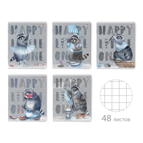 Тетрадь 48л рис Жизнь енота 7-48-1093 Альт